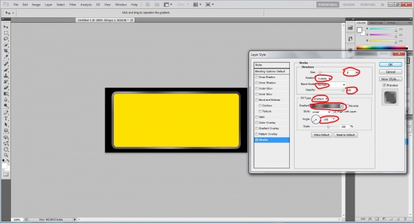 Creation of glass button: Step 5